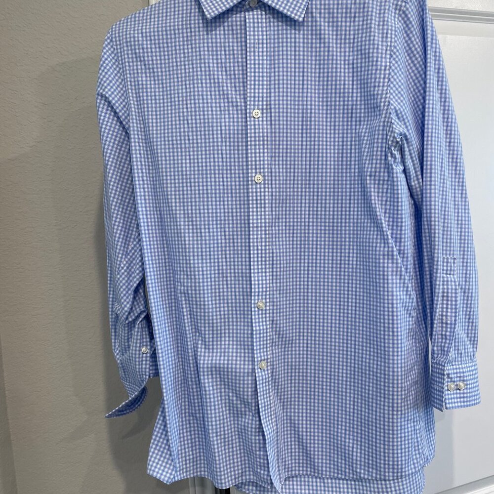Checkered Blue Michael Kors Dress Shirt (15.5-32/33)